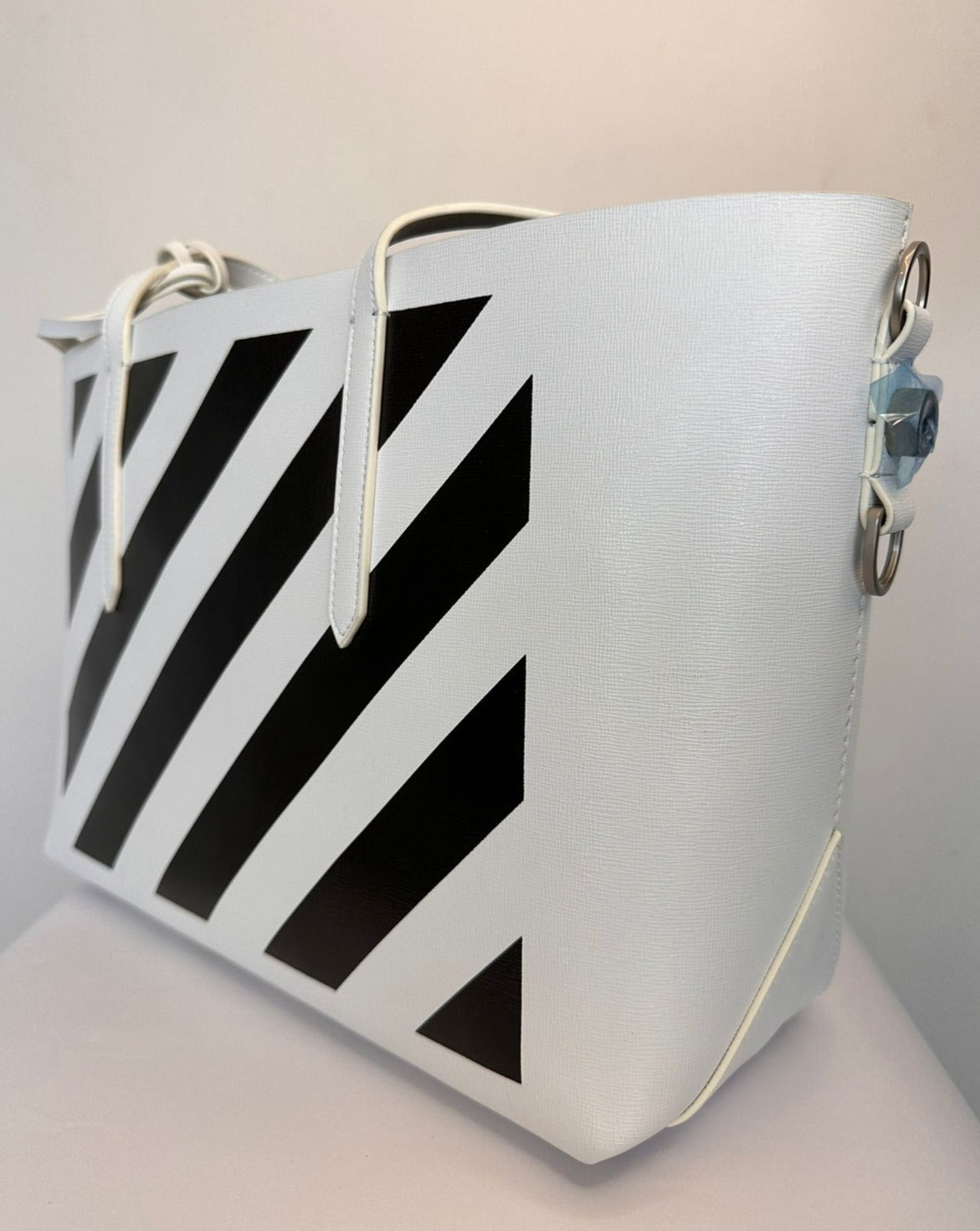 *New* Off-White Binder Striped Tote Bag