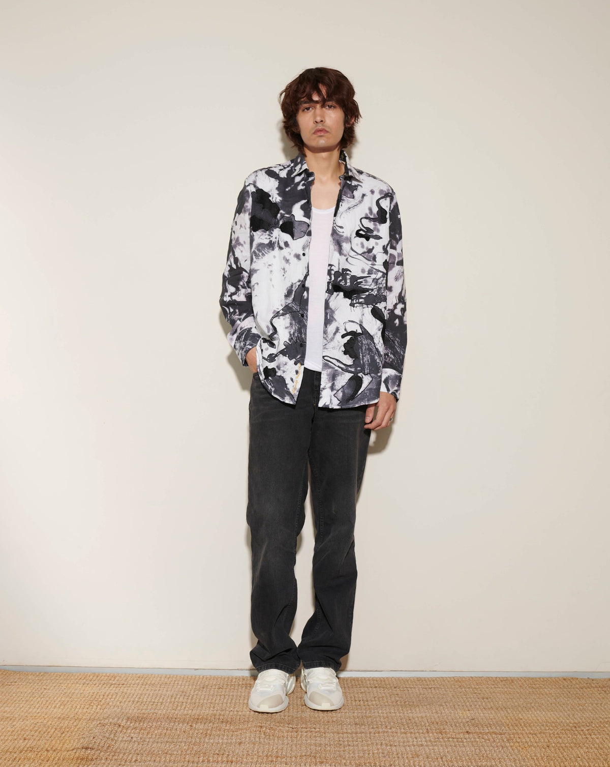 New Robert Graham Black & White Printed Shirt