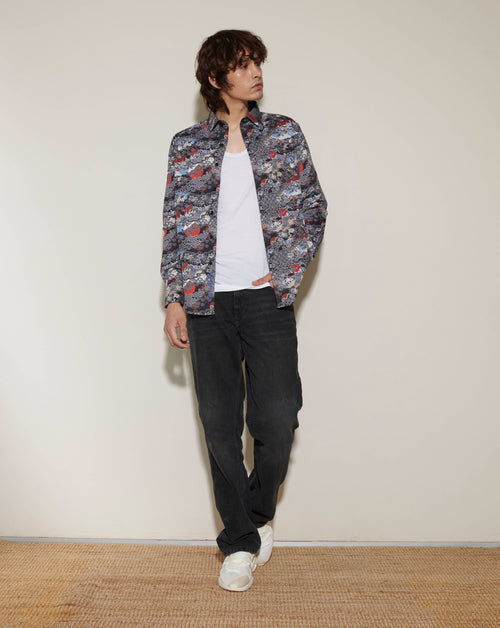 Robert Graham Black Printed Long Sleeves Shirt