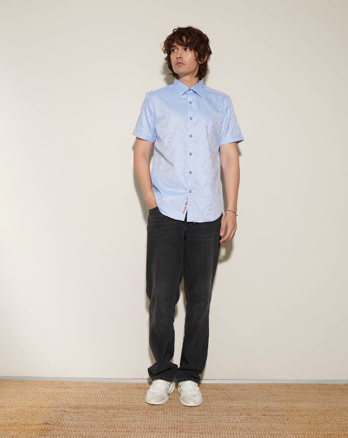 New Robert Graham Wave You Half Sleeve Shirt