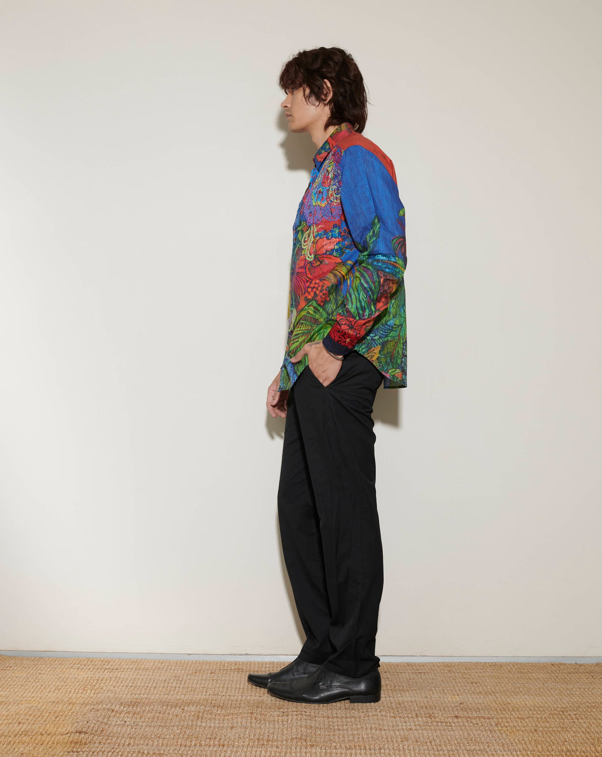 New Robert Graham Colourful Thread Work Long Sleeves Shirt