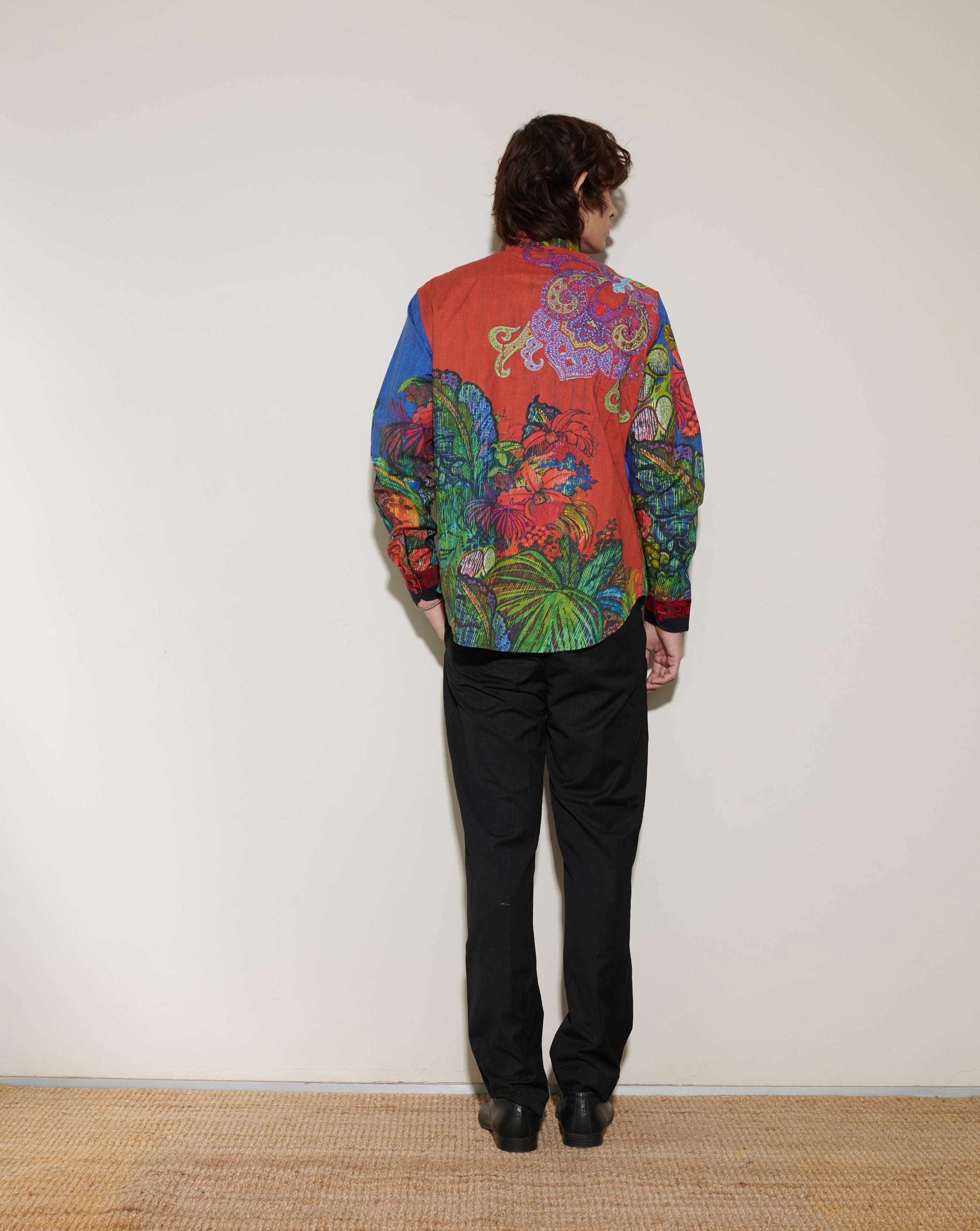 New Robert Graham Colourful Thread Work Long Sleeves Shirt