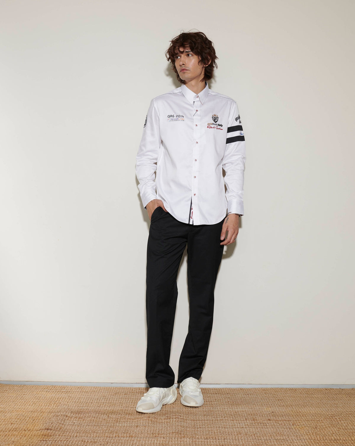 New Robert Graham White Long Sleeves Shirt