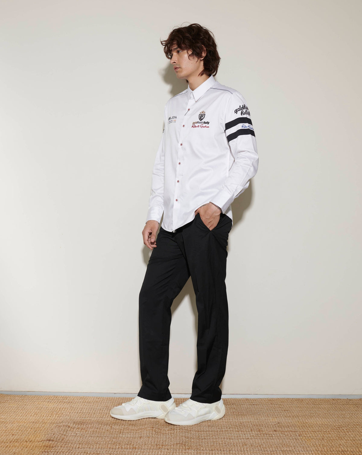 New Robert Graham White Long Sleeves Shirt