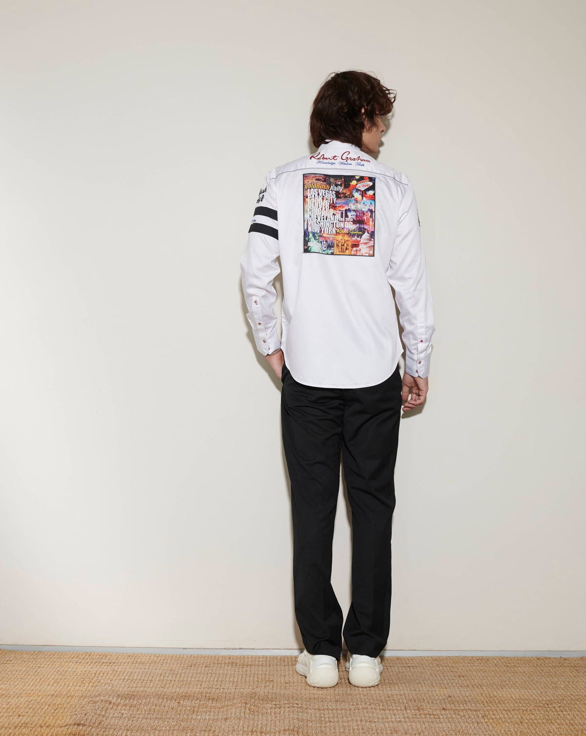 New Robert Graham White Long Sleeves Shirt