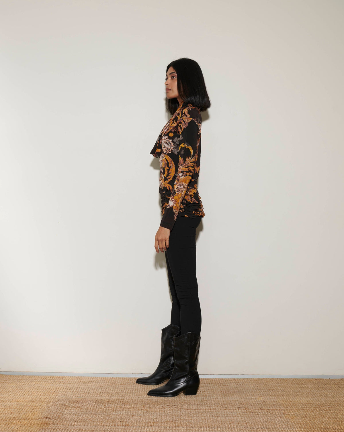 Roberto Cavalli Printed Black Top